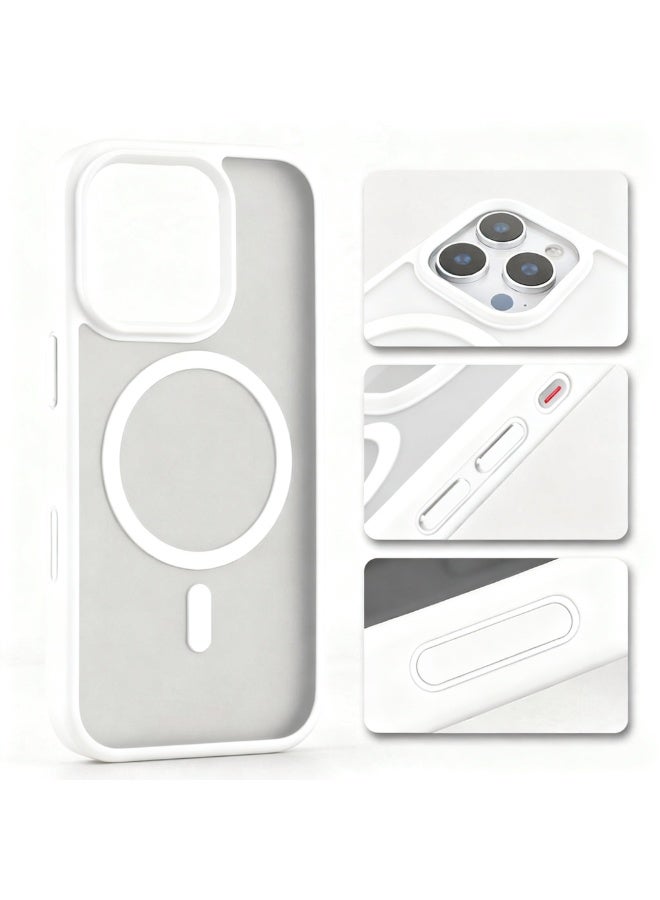 LR Nexus IPhone16 Pro frosted white transparent magnetic mobile phone case | Give a mobile phone film. - Image 4